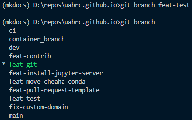 git create new branch example